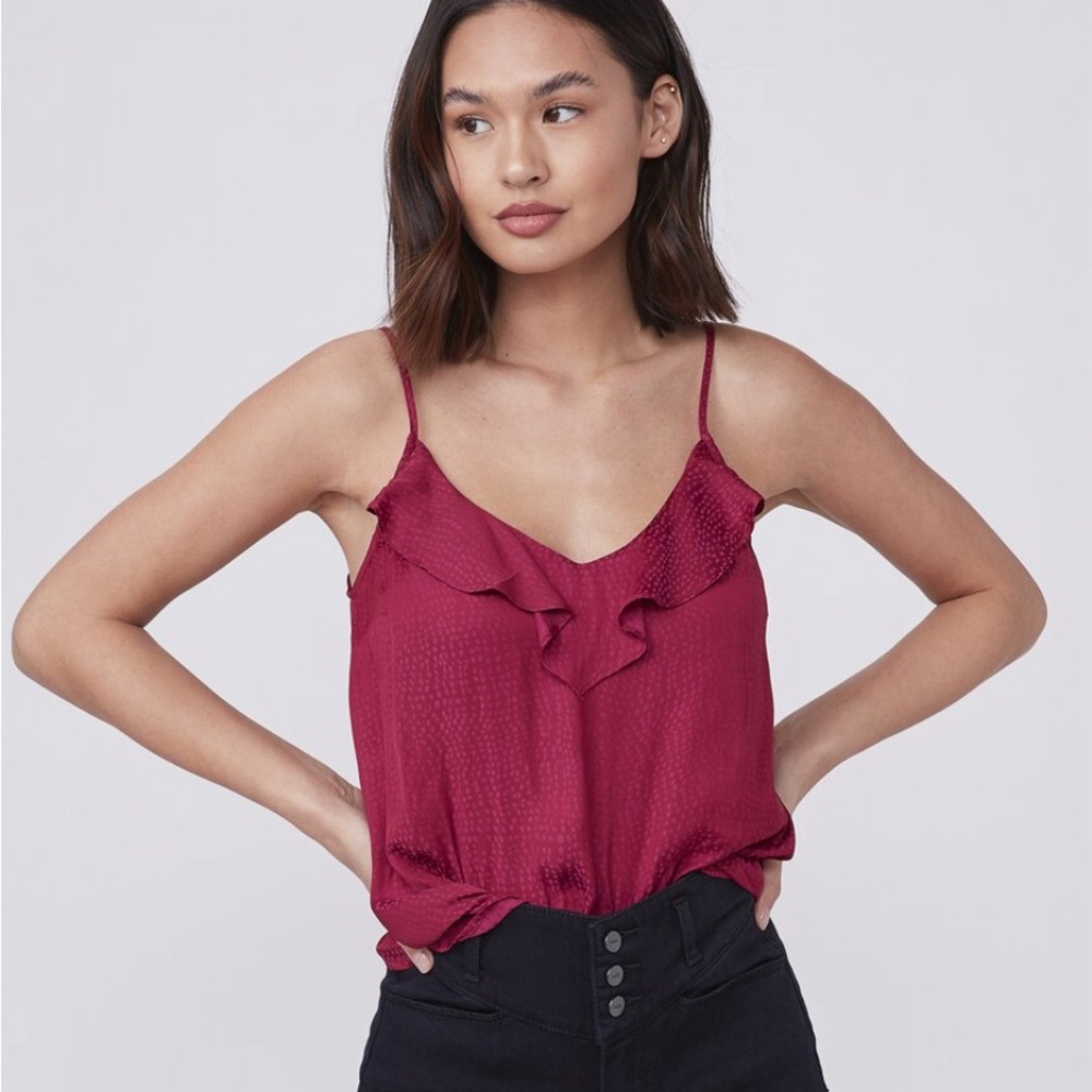 Paige tricked strapless ruffle top